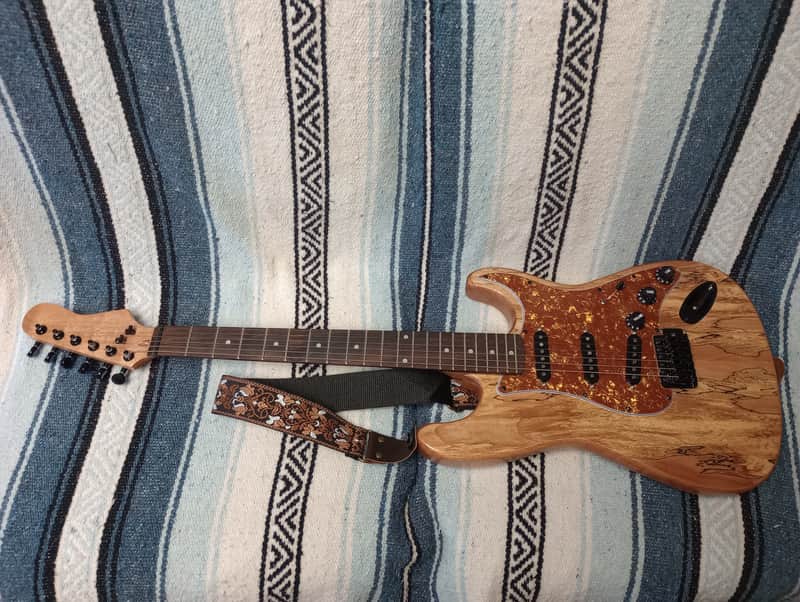 Custom Strat ST style 2020s - *Fender Tex Mex Pickups* Spalted maple natural image 1