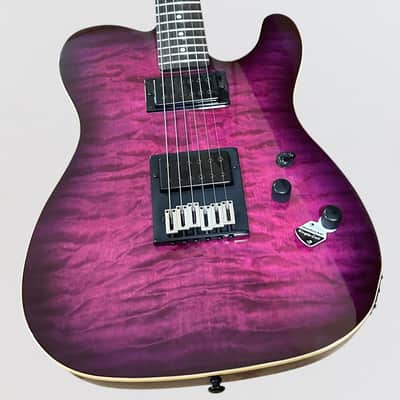 Schecter PT Pro Electric Guitar - Transparent Purple Burst image 5