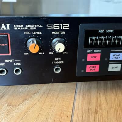 Akai S612 MIDI Digital Sampler 1985 - Black image 2