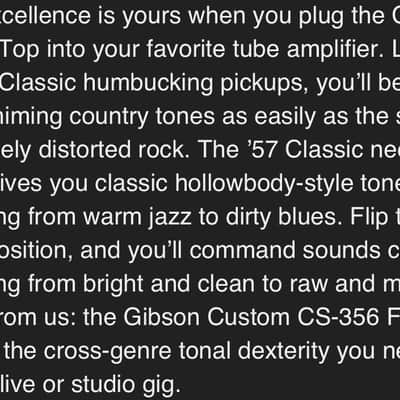 Gibson Custom Shop, CS-356, a unique and robust Gibson design image 12