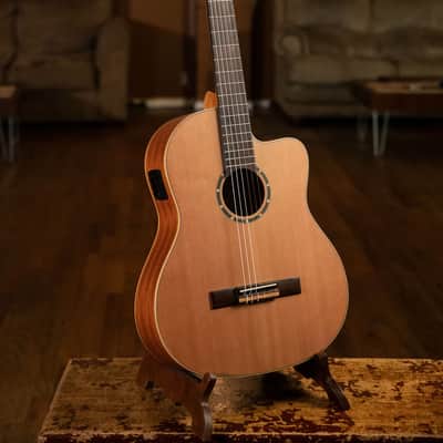 Ortega RCE131SN Family Series Pro Solid Cedar Top Mahogany Neck Cutaway Nylon 6-String Classical Acoustic-Electric Guitar w/Gig Bag image 13