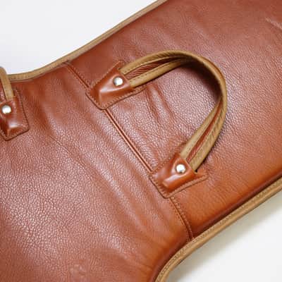 Levy's Premium Leather Bass Gigbag - Caramel Brown **Amazing Quality** image 8