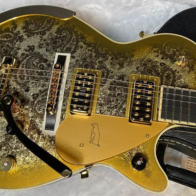 NEW ! Gretsch G6134TG Limited Edition Paisley Penguin String-Thru Bigsby Gold Paisley - Authorized Dealer image 3