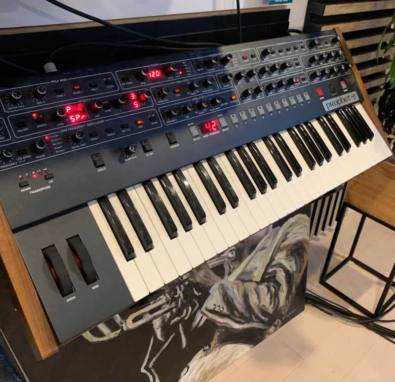 Sequential Prophet-6 49-Key 6-Voice Polyphonic Synthesizer 2018 - 2020 - Black with Wood Sides image 1