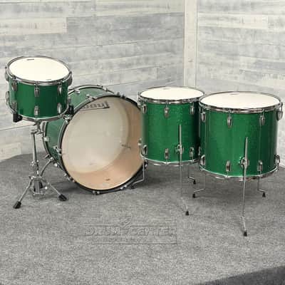 Ludwig Legacy Maple 4pc Bonham Drum Set Green Sparkle image 2