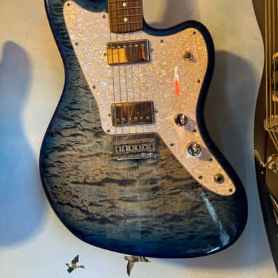 Fender / Warmoth Jazzmaster Custom 2018 - Denim Wash Flame Maple image 2