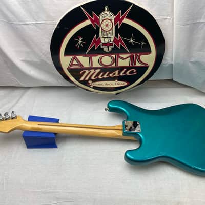 Fender PARTS Stratocaster - 1999 American Deluxe neck on 1983 Dan Smith-era Standard Strat body with Case - Transparent Teal image 14