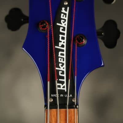 1988 Rickenbacker 4003 Bass BT Midnight Blue w/BLACK hardware + binding! image 3