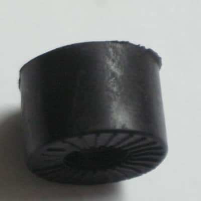 ONE litely relic'd MXR large (standard size) black plastic knob with white position line & dot, Push-On Style ECB134 (NO set screw) & ONE litely relic'd MXR Knob Cover (Foot Turner) ECB131 - from late 2000s image 4