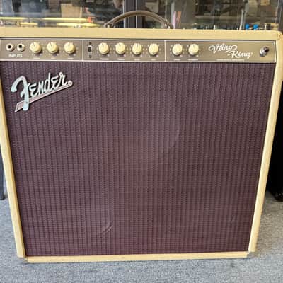 Fender Vibro-King 60-Watt 3x10" Guitar Combo Amp- USA-2001 - Blonde w/Supro BD10 speakers image 2
