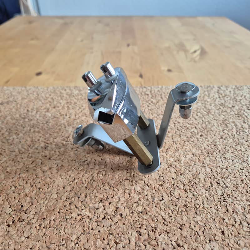 ~1980 Sonor Phonic Bassdrum Cymbal arm mount bracket prism Chrome