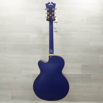 Used D'angelico Deluxe 175 Semi-hollow Electric Guitar Matte Blue image 12