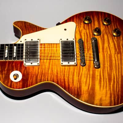 Gibson  Les Paul Standard Solid Body Electric Guitar (1959), ser. #9-1854, original brown hard shell case. image 9