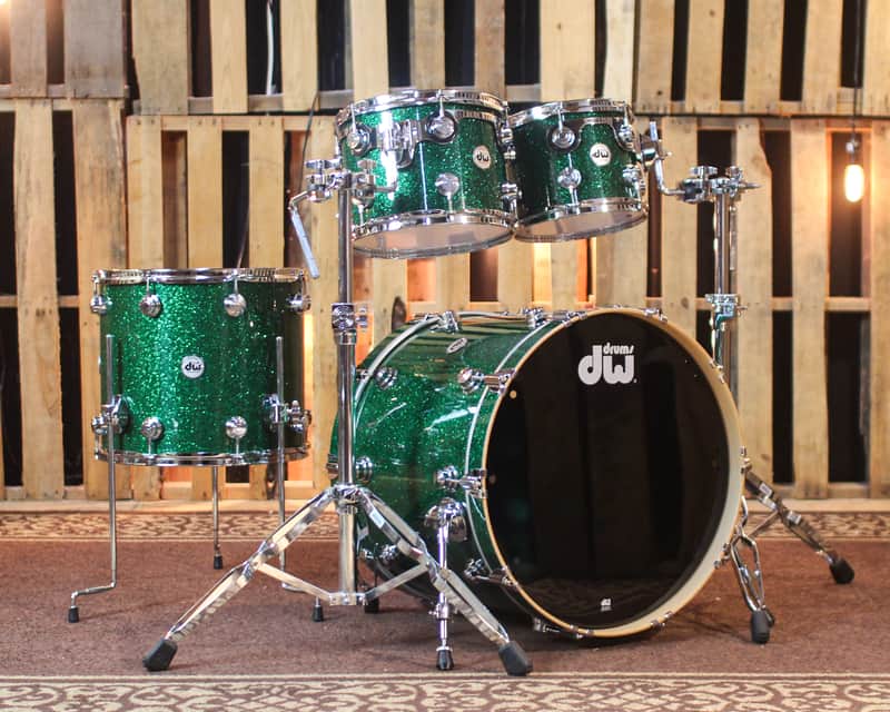 DW Collector's Maple SSC Green Glass Drum Set - 22,10,12,16 - SO#1450373 image 1