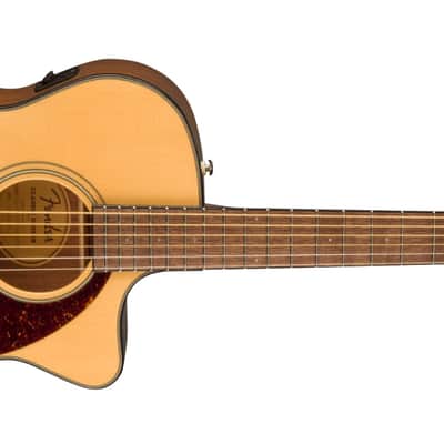 Fender CC-140SCE Concert Acoustic Electric Guitar w/ Case. Walnut Fingerboard, Natural image 11