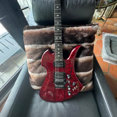 B.C. Rich Mockingbird ST with Floyd Rose 2010s - Transparent Black Cherry image 5