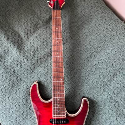 Ibanez SA360QM-TRB Standard with Rosewood Fretboard 2013 - 2017 - Transparent Red Burst image 4