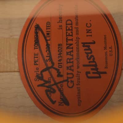 Gibson Limited Edition Pete Townshend J-200 Signed Natural image 9