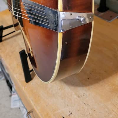 1956 Hofner President Electric Guitar 2 Pickup Cutaway Sunburst Nice Shape W/HSC image 7