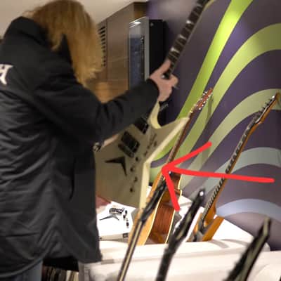 Dave Mustaine's Explorer MEGADETH Artist Owned Stage Played - Dean USA Custom Shop XO Heavy Relic Vintage Aged Signed Korina Neck Guitar image 6