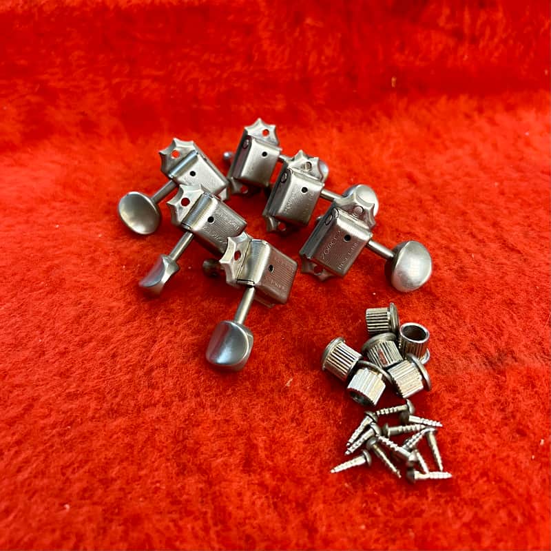 Kluson Double line patent tuners  1965 - Nickel original vintage USA Gibson Rickenbacker martin image 1