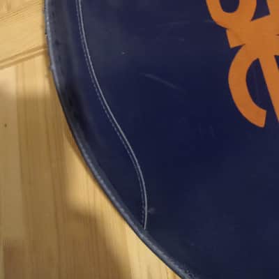 Paiste Rare,Vintage 22" Leatherette Premium Cymbal Bag 1982 - Dark Blue 🔵 / Orange 🧡 image 9