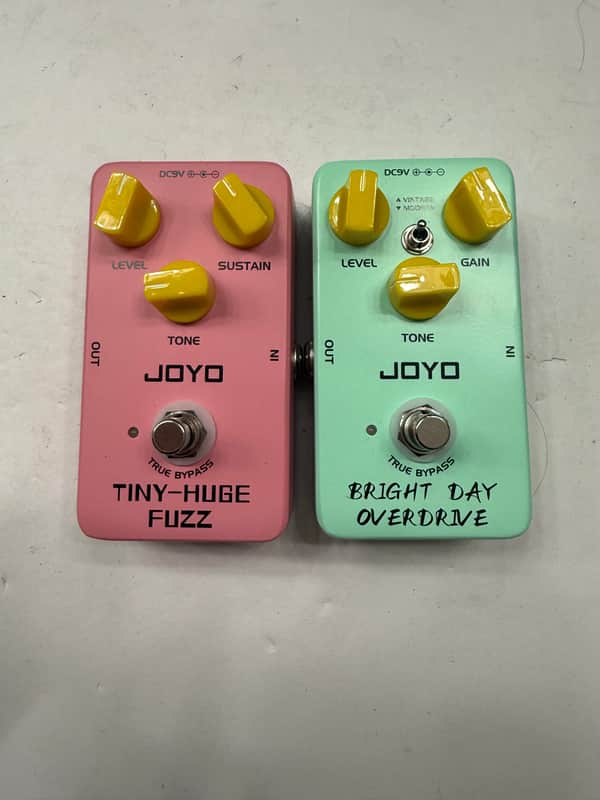Joyo JF-26 Tiny Huge Fuzz + JF-25 Bright Day Overdrive Guitar Effect Pedal Lot image 1