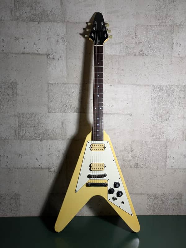 Aria Pro II Flying V FV-650D 1981 White Dimarzio Super Distortion image 1
