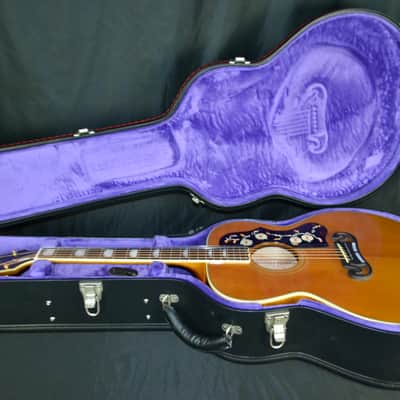 Epiphone Inspired by Gibson 1957 SJ-200 Reissue with Hard Shell Case - Antique Natural image 11