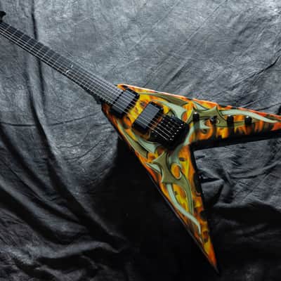 B.C. Rich Kerry King KKV Flying V - Tribal Flames - VERY GOOD condition image 1