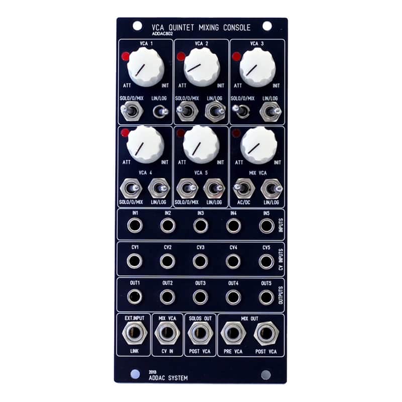 ADDAC 802 VCA Quintet Eurorack Module image 1