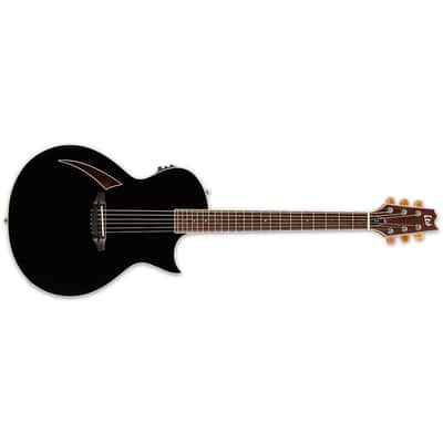 ESP LTD TL-6 Black BLK Thinline Acoustic-Electric Guitar TL TL6 LTL6BLK Fishman image 1