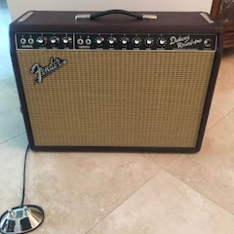 Fender '65 Deluxe Reverb Reissue "Bordeaux Blues" FSR Limited Edition 22-Watt 1x12" Guitar Combo 2012 - 2014 - Wine Red image 1