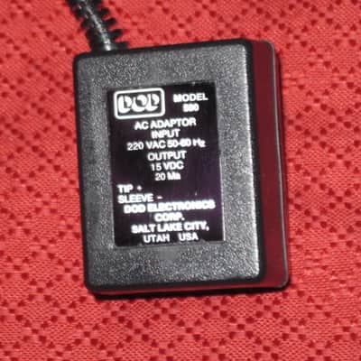 new old stock (1980s) genuine DOD 500 AC Adaptor (for Performer Pedals) 1/4" jack end (for European power outlets INPUT: 220 VAC, 50 HZ // OUTPUT:  20 VDC, 20 mA) image 15