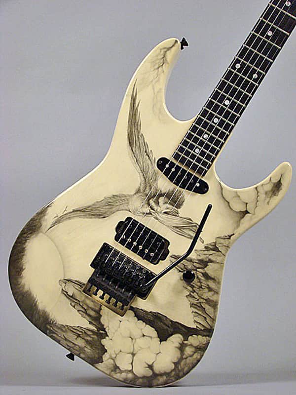 ESP Lynch Screaming Eagle 90s White/ Graphics image 1