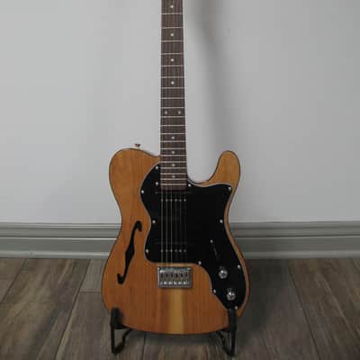 Logan Custom Cherry wood Thinline Tele 2025 - Black top binding with gloss nitro finish image 1