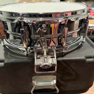 Ludwig LM411 Super-Sensitive 5x14" 10-Lug Aluminum Snare Drum 1985 - 2016 - Chrome-Plated with hard case image 4
