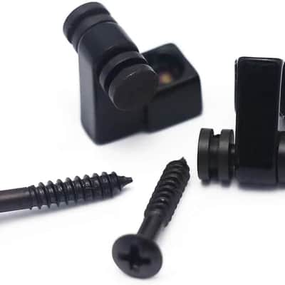 Roller String Trees String Retainer Guides Compatible with Strat Tele Style Electric Guitar Parts Replacement Pack of 2pcs with Mounting Screws High Quality New Items. (Black) image 2