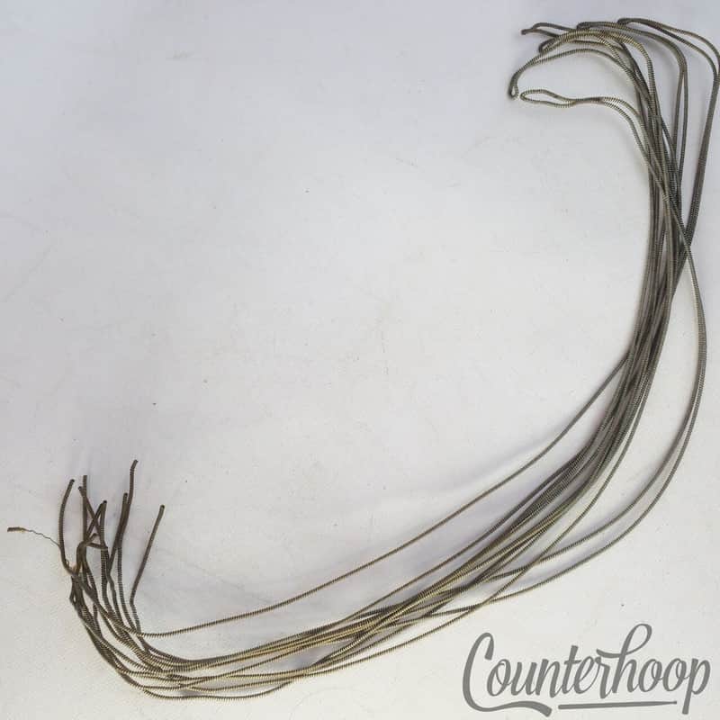 Leedy 15" 12-Strand Snare Drum Coiled Metal/Cloth 19" Wires Vintage 10s Marching image 1