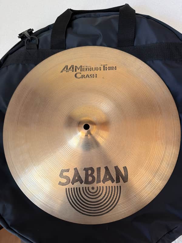 Sabian 16" AA Medium Thin Crash Cymbal 1985 - 2001 - Natural image 1