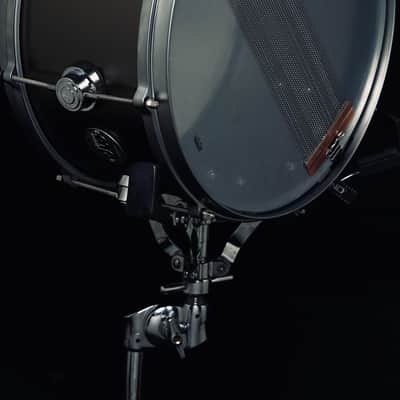 DW Collector's  Satin Black Over Brass 1307 Snare Drum with die cast & brass wires! Harcase inc. image 7