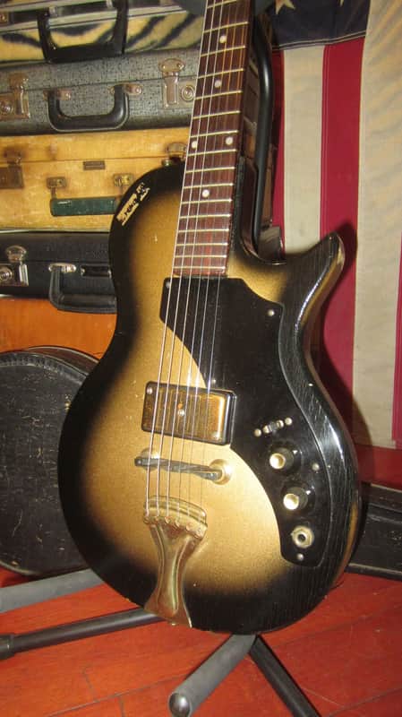1959 National Thunderstick 3/4 Electric Silverburst w/ Original Case image 1