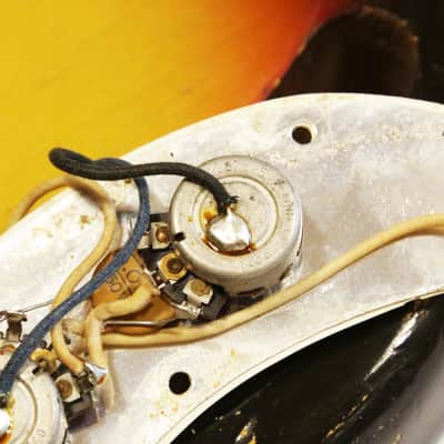 1966 Fender Precision P Bass Vintage 100% All Original Left-Handed Sunburst Lefty ‘66 P-Bass with Vintage No Logo Pre-CBS Hard Case image 24