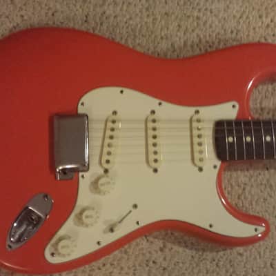 1984 Fender 62 Reissue Stratocaster Fiesta Red image 2