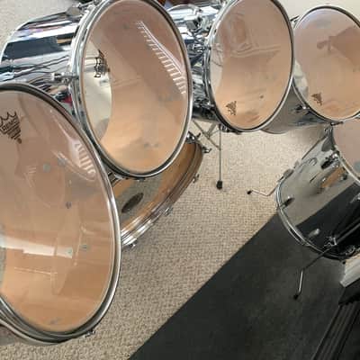 Ludwig 6 Piece Drum Set Chrome over Maple Shells Vintage Chrome O Wood late 70's Power Toms image 7