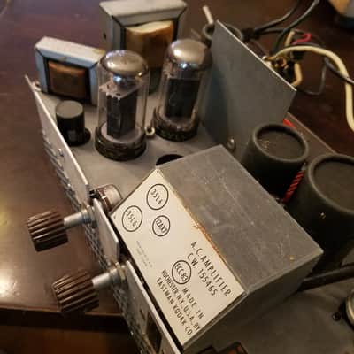 Kodak Mono 8 Watt Tube Amp Project and Cab, Speaker AlNiCo 6x9 1963 Tan image 4