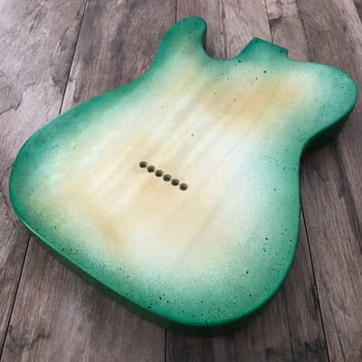 FRANCHIN Mars guitar body Apple Green Burst Sunburst 100% Nitro Lacquer VOS SS Poplar Telecaster-Tele-T-Style Made in Italy - Stock piece #23070626 Bild 12