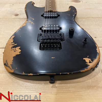 CHARVEL Pro-Mod Relic San Dimas Style 1 HH FR PF, Pau Ferro Fingerboard, Weathered Black image 9