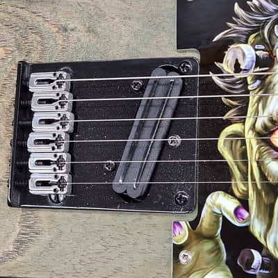 Custom Tele-Style Partscaster Frankenstein w/ ESP LTD Alexi Laiho Neck, Dual Blade Humbucker & Satin Green Finish image 9