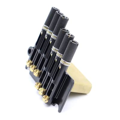 Fanned Frets 6 String Headless Guitar Bridge Tremolo Set, Black image 5